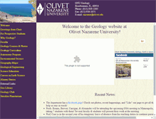 Tablet Screenshot of geology.olivet.edu